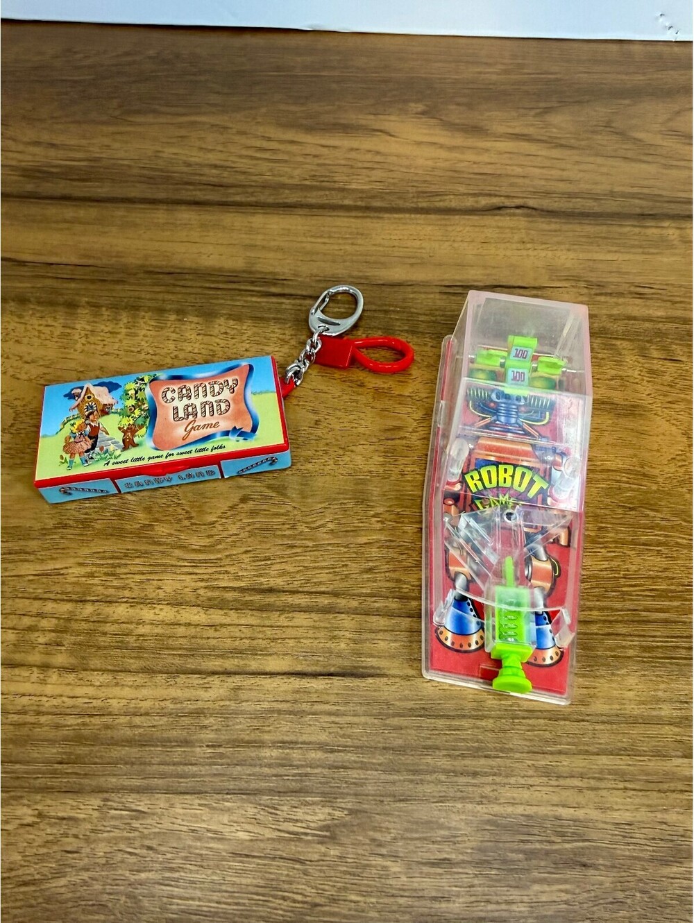 Vintage Mini Games Lot Candy Land Complete Keychain & Working Robot Pinball Toy
